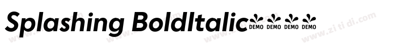 Splashing BoldItalic字体转换